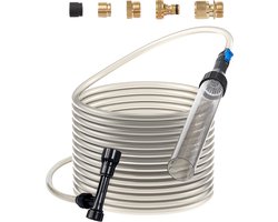 VEVOR Aquariumstofzuiger Aquariumgrindreiniger 25ft PVC-Slang Aquariumgrindreiniger Sifon Aquariumreiniger 3 Soorten Messing Adapters voor Het Reinigen van Grind en Zand in Aquaria