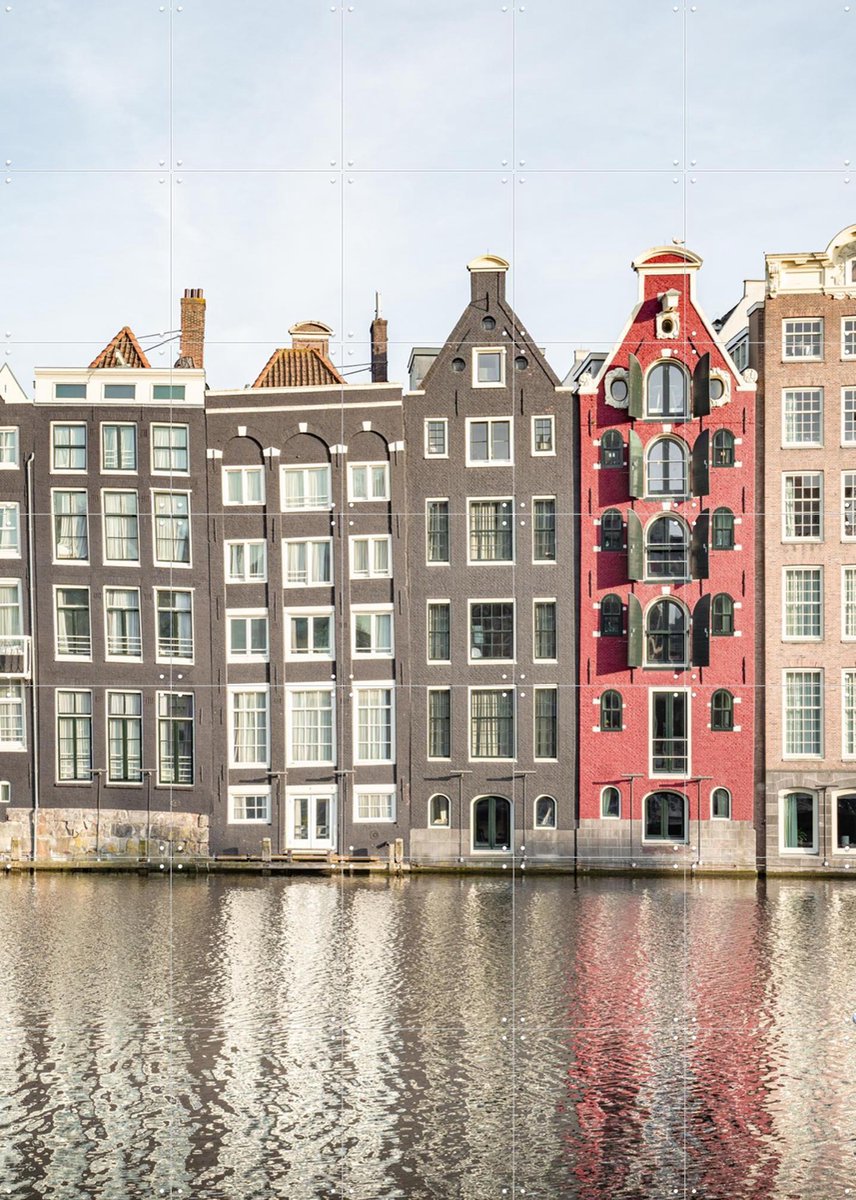 IXXI Houses of Amsterdam, Henrike Schenk - 100 x 140 cm - Gratis ophangtool - Grote wanddecoratie en posters - Fotografie, Architectuur