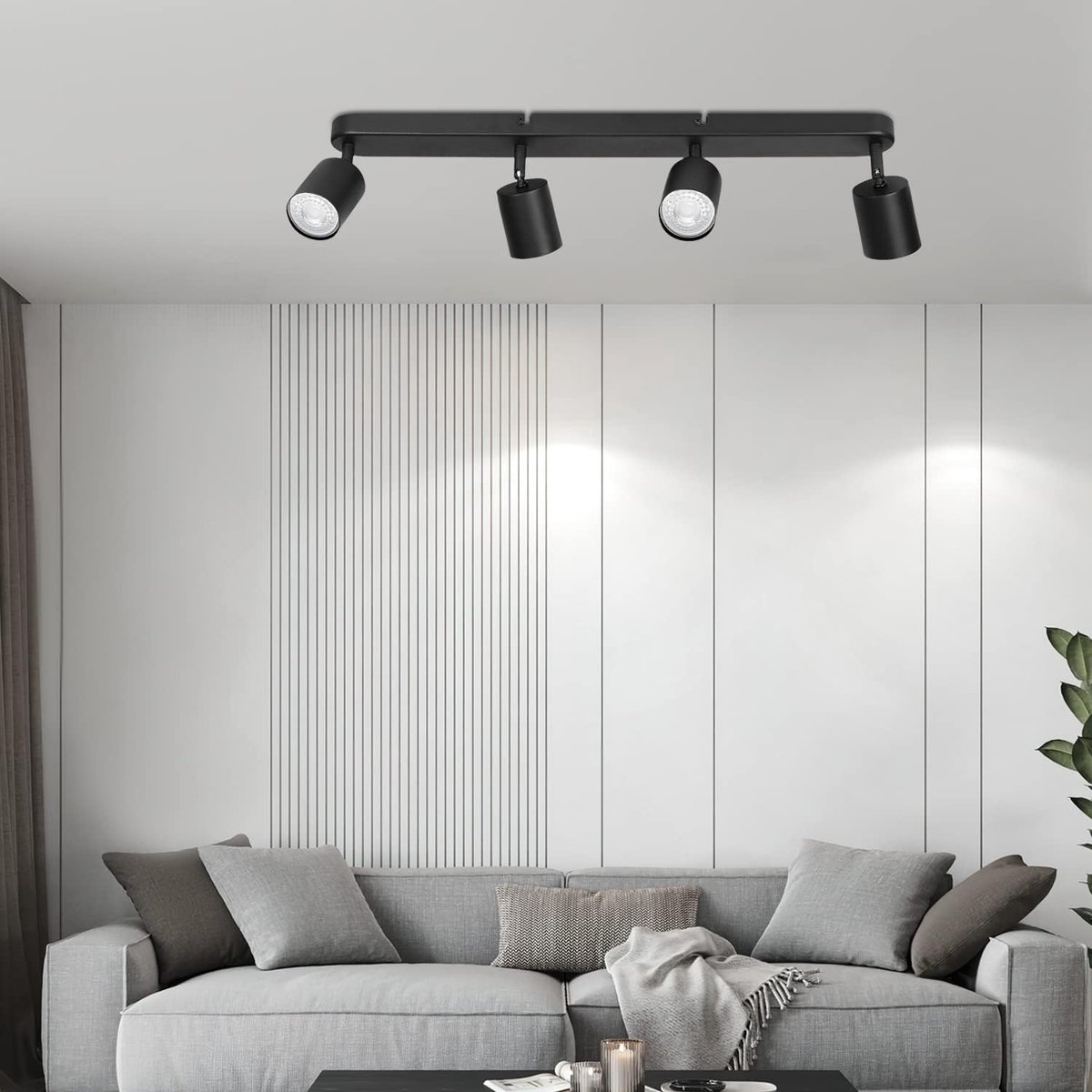Glitzerlife - Plafondspot Plafondlamp - 4xGU10 fitting - draaibare opbouwspots - 350° en 1