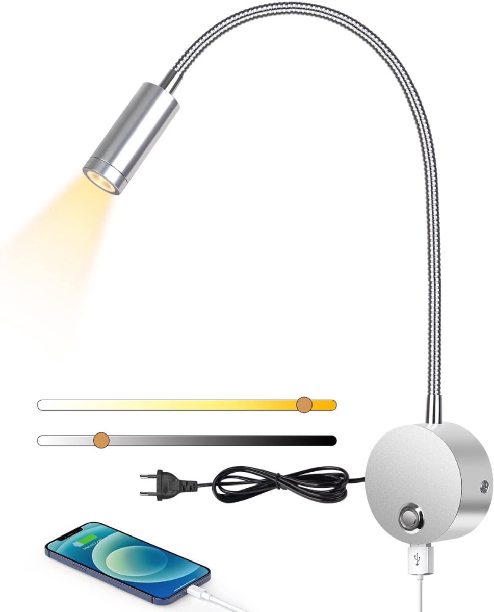 RWB® Bedlampjes Hoofdbord - Bedlampje Hoofdbord - Hoofdbord Lamp -