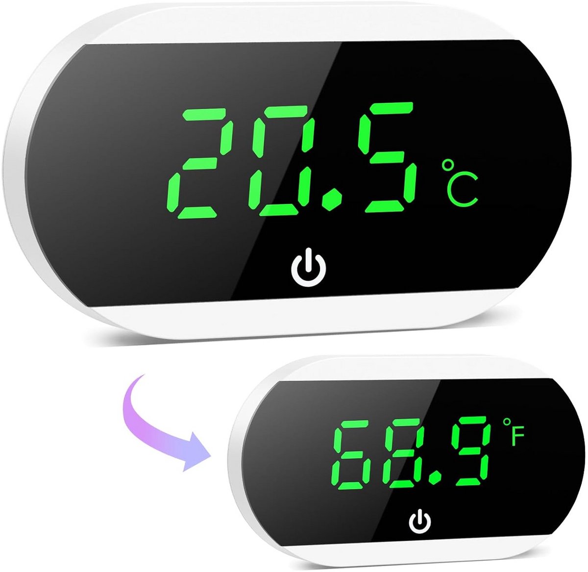 Draadloze Digitale LED Display Waterthermometer voor Zoetwater en Zeeaquaria