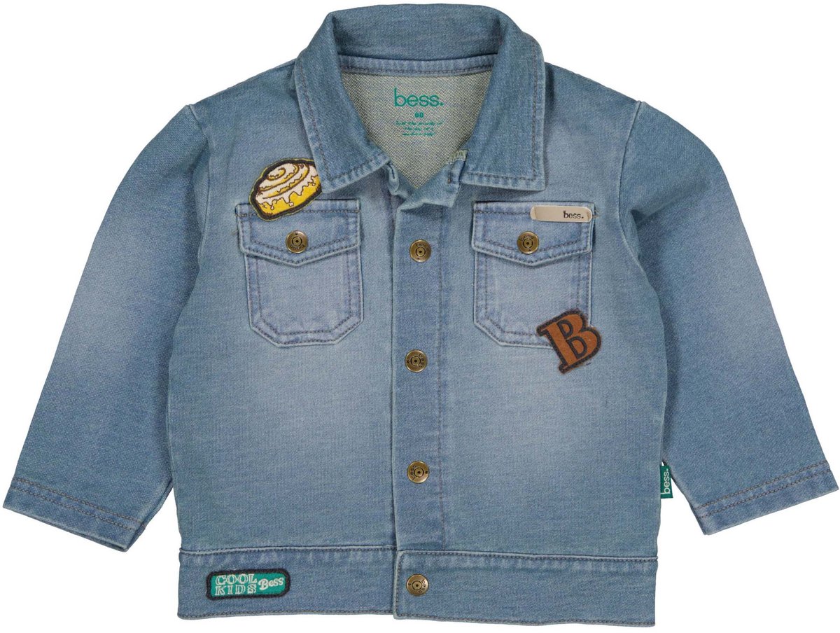 B.E.S.S. Baby Demin Jasje Light Denim Stone Washed maat 86
