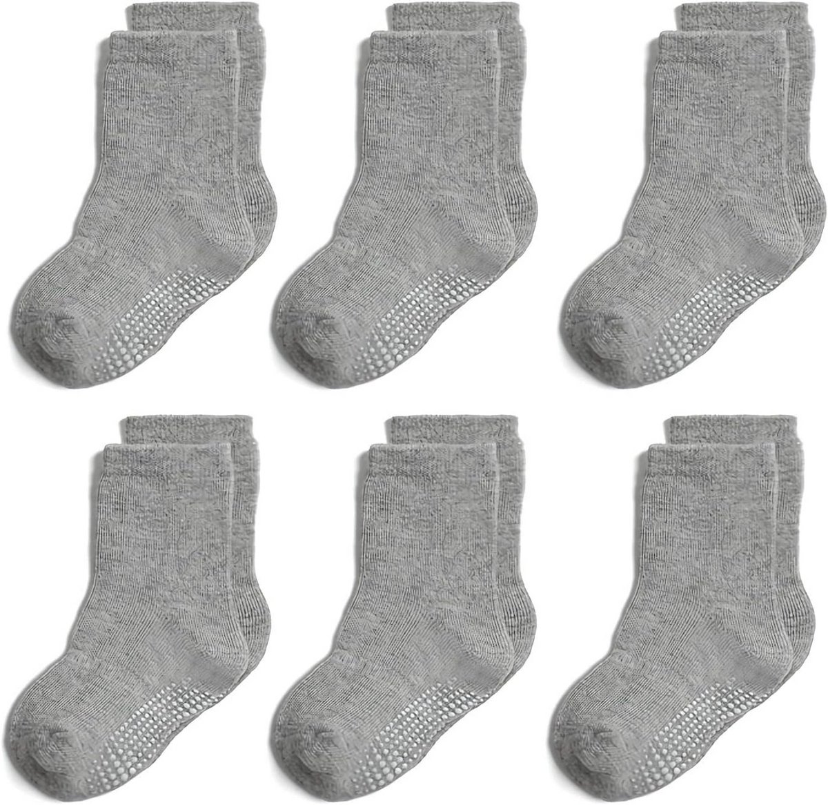 6 Paar Antislip Babysokken Crew Lengte Warm en Comfortabel voor Jongens en Meisjes