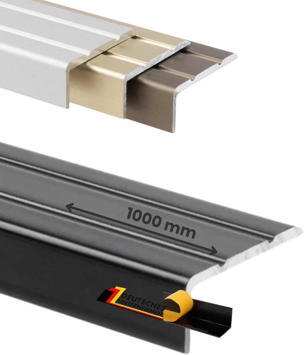 Zelfklevend Hoekprofiel Aluminium 24,5 x 10 mm Zwart Afwerkprofiel