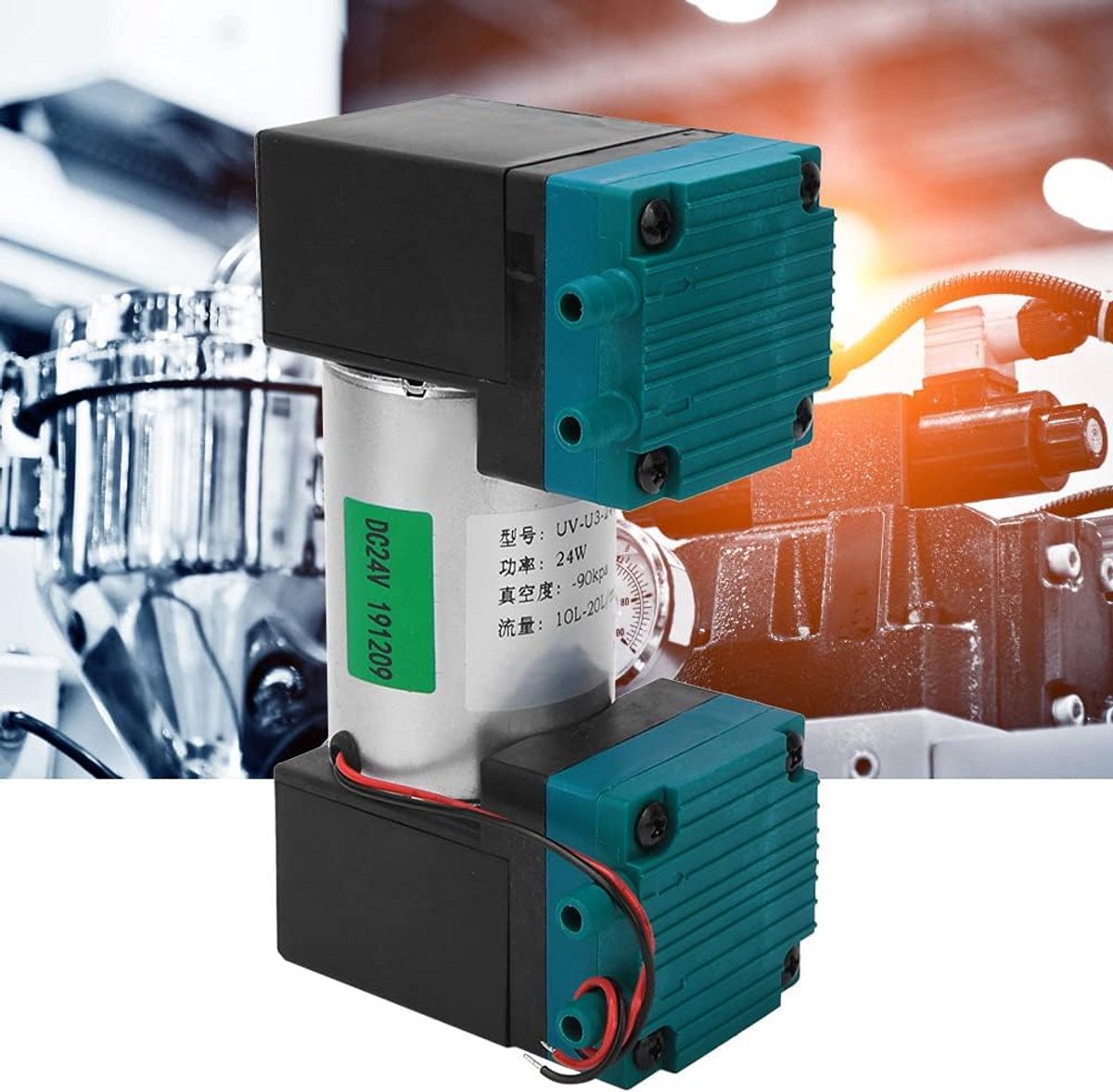 Mini Vacuümpomp 24W Laag Geluidsniveau DC24V 10-20L/min Drukbereik