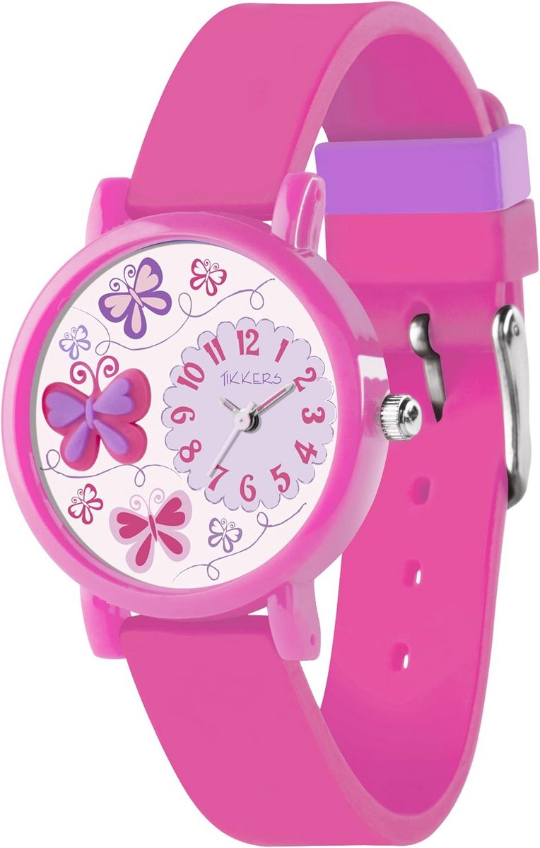 Kinderhorloge met Analoge Wijzerplaat, Veelkleurige Details en Zachte Siliconen Band