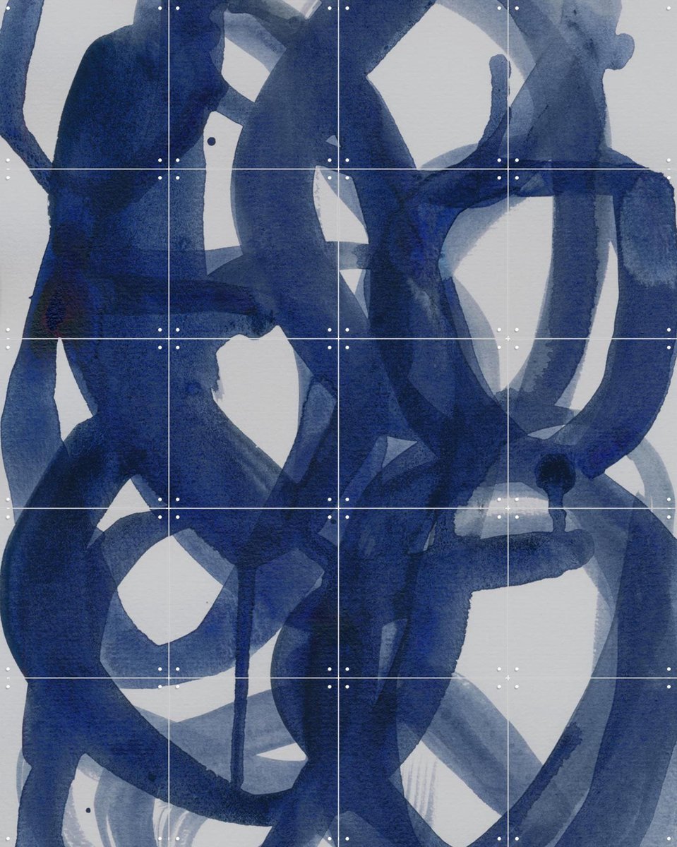 IXXI Abstract Brush Strokes 173, Mareike Böhmer - 80 x 100 cm - Gratis ophangtool - Grote wanddecoratie en posters - Abstract, Aquarel, Minimalisme