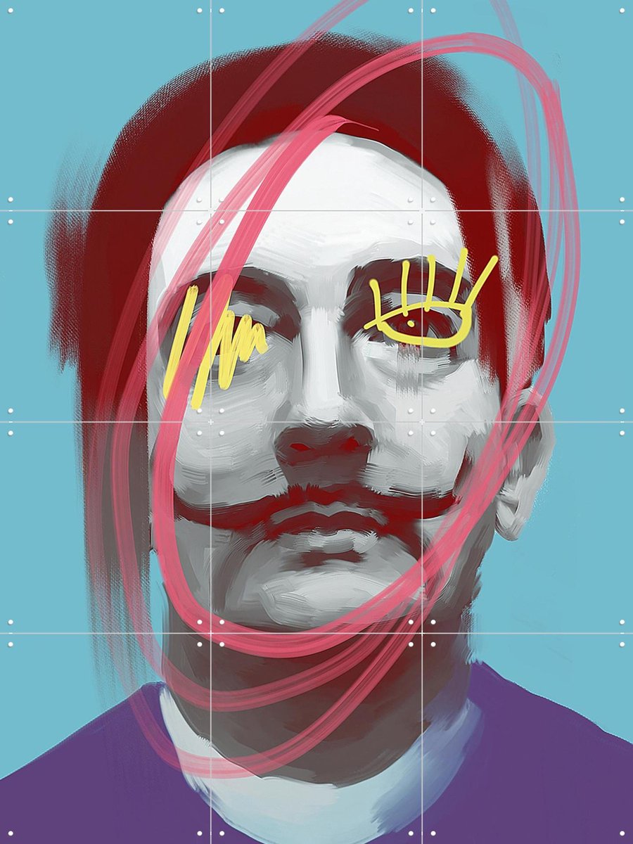 IXXI Surreal Salvador, Pop-art by Tadej - 60 x 80 cm - Gratis ophangtool - Grote wanddecoratie en posters - Pop art, Illustraties, Digitale Kunst