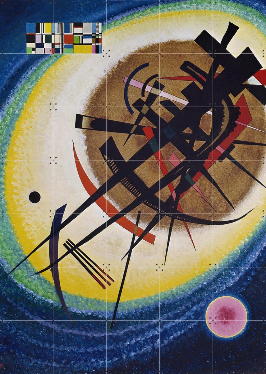 IXXI In the Bright Oval, Kandinsky & Bridgeman Images - 100 x 140 cm - Gratis ophangtool - Grote wanddecoratie en posters - Klassiek, Geometrische