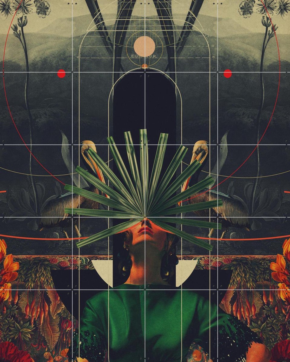 IXXI She saw the Equator, Frank Moth - 80 x 100 cm - Gratis ophangtool - Grote wanddecoratie en posters - Gemengde Technieken, Illustraties