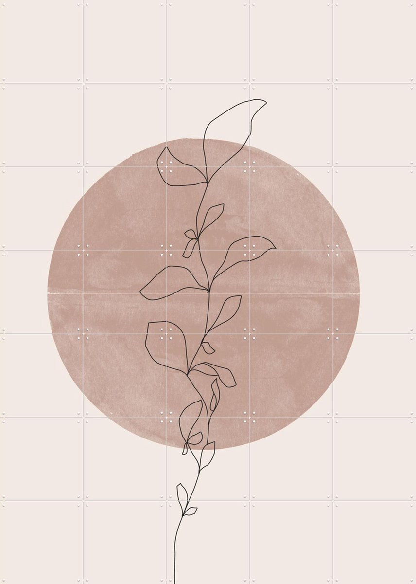 IXXI Line Flower, The Miuus Studio & Various - 100 x 140 cm - Gratis ophangtool - Grote wanddecoratie en posters - Line art, Minimalisme