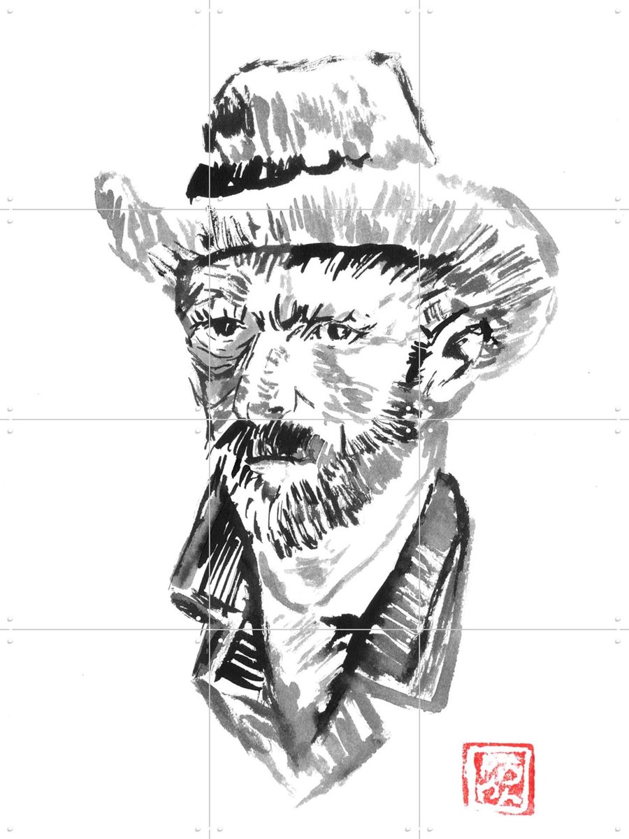 IXXI Van Gogh Sumi, Péchane & Van Gogh 21st Century - 60 x 80 cm - Gratis ophangtool - Grote wanddecoratie en posters - Klassiek, Illustraties