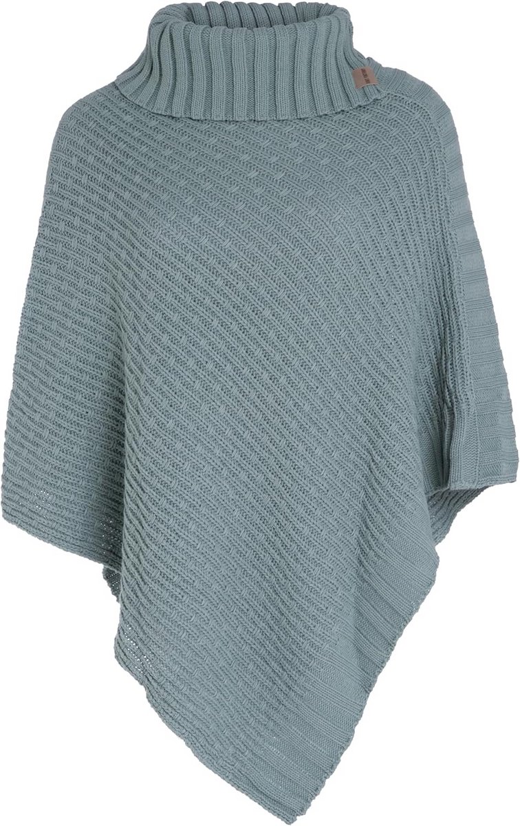 Warme Gebreide Dames Poncho met Sjaalkraag voor Herfst en Winter