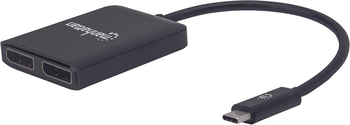 USB-C naar 2x DisplayPort Adapter Hub voor Uitbreiden van Uw Scherm tot 4K