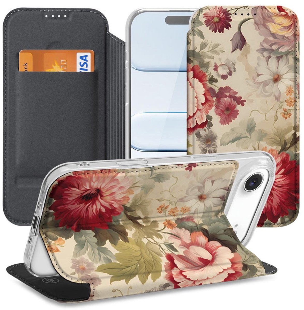Apple iPhone Air Book Wallet Case Bloemen