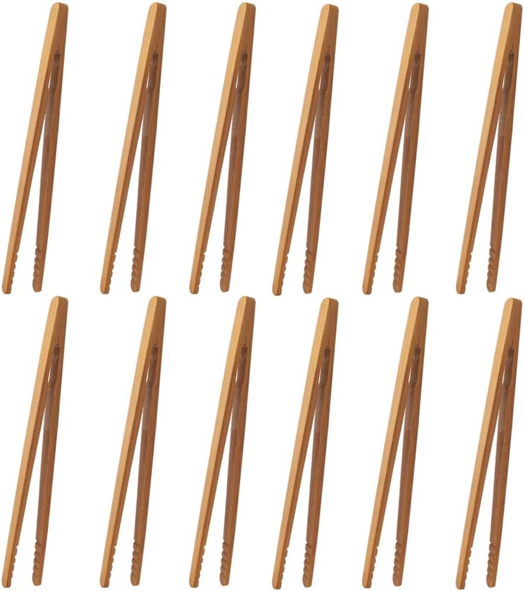 12 Stukken Bamboo Keukentangen - Herbruikbare Clips voor Brood - Toast - Fruit - Thee - Augurken