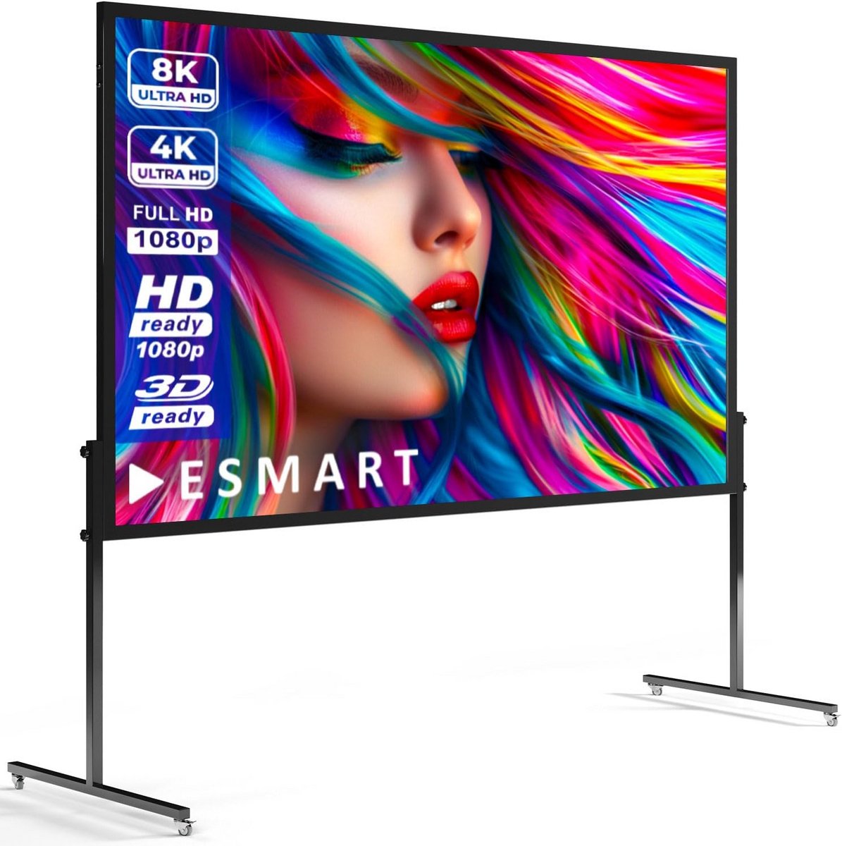 Projectiescherm Buiten en Binnen 144 Inch 16:9 Vouwbaar Frame