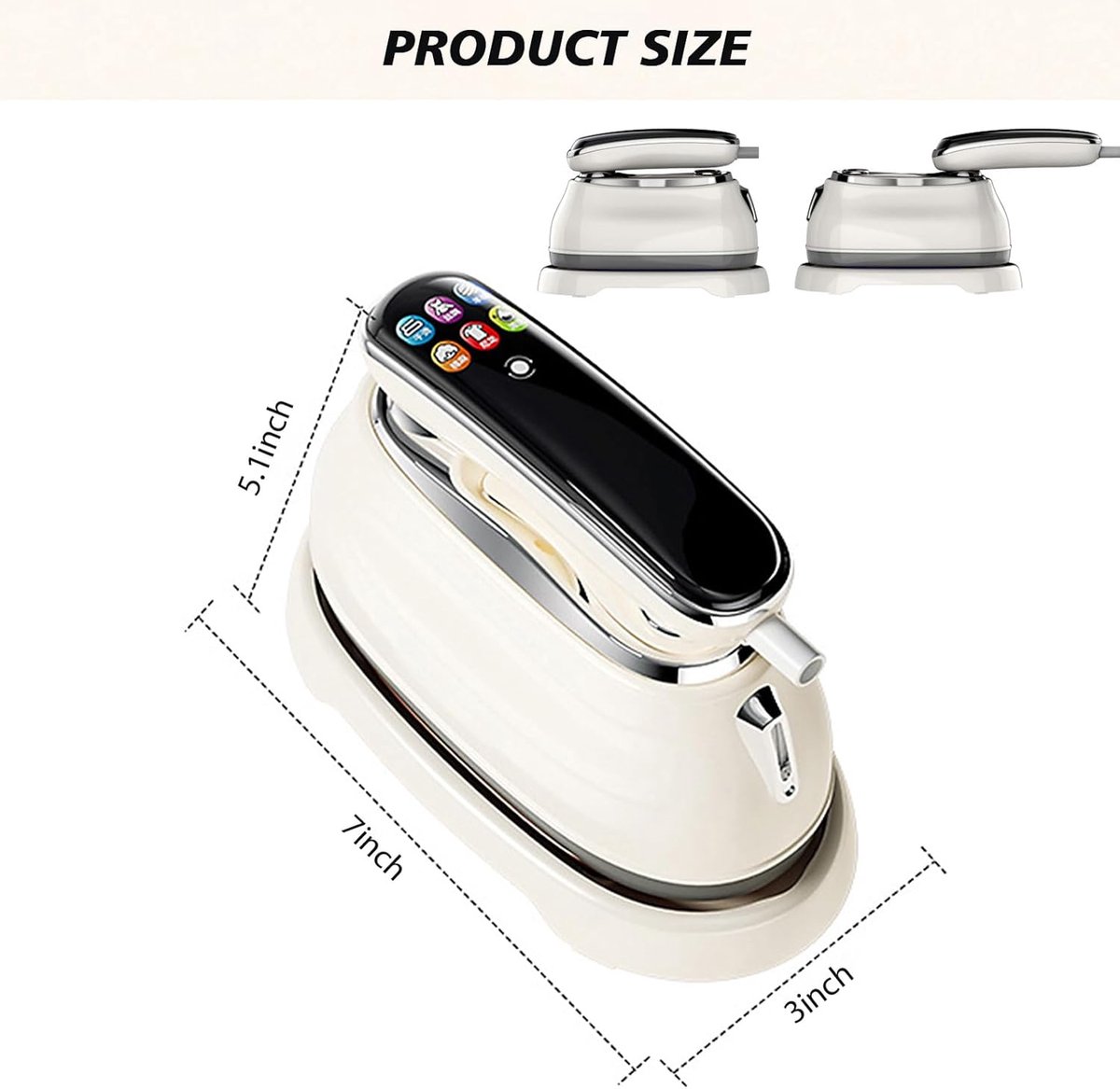 Strijkijzer met stoomgenerator - 2-in-1 handstoomstrijkijzer - 8*18*13 cm - Smart Gear-strijkfunctie - Met digitaal display - Geschikt voor thuis, op reis en in studentenkamers - Instelbaar in zes standen - nauwkeurige temperatuurregeling — afbeelding 6