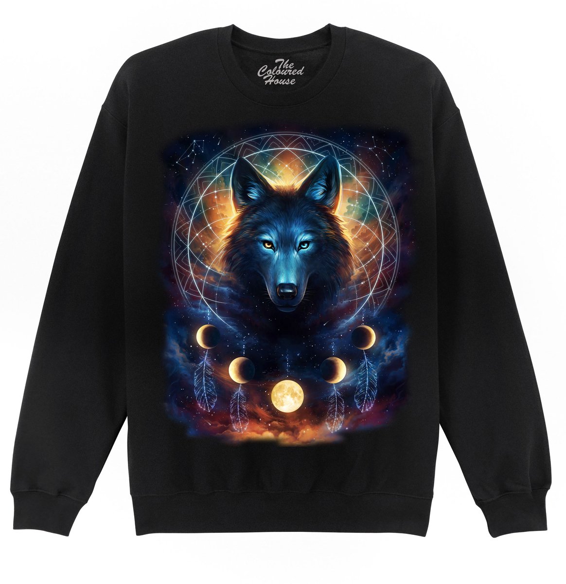 Dreamcatcher Wolf The Coloured House Sweater XL