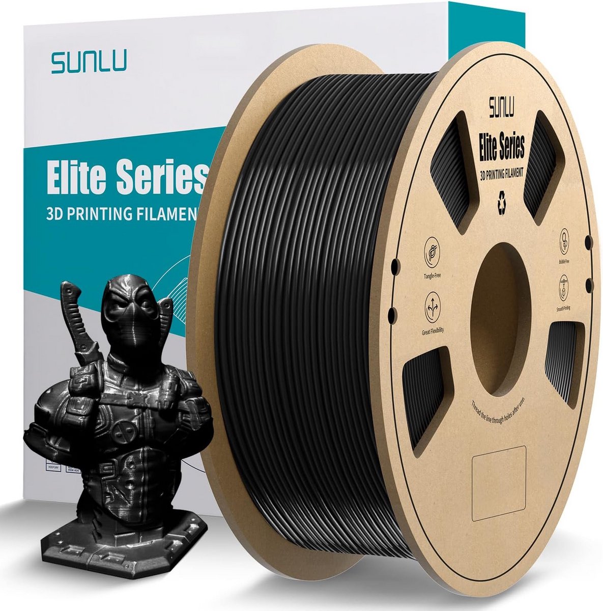 PETG 3D Printer Filament Zwart 1.75mm 1KG Hoge Precisie Makkelijk Printbaar