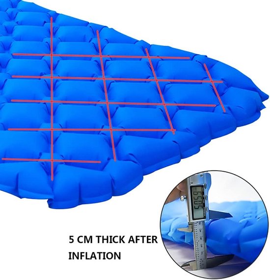Lichtgewicht Slaapmat Opblaasbaar - Waterdicht Kampeermatras voor Backpacking en Reizen van Merkloos — afbeelding 5