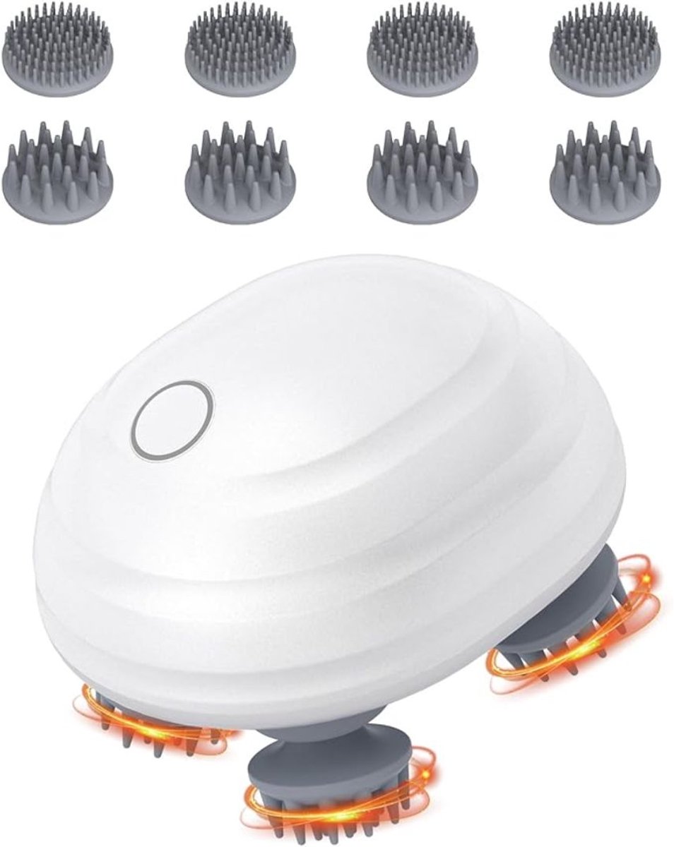 Aura® Hoofdmassage - Hoofdmassage Apparaat - Massage Apparaat - 5 Snelheden - Wit - 15cm x 12cm x 7cm