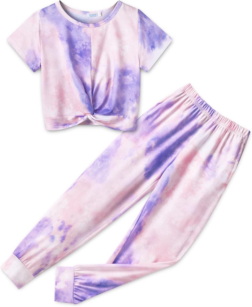 Meisjes Pyjama Batik Tie Dye Lichtgewicht Loungewear 4-14 Jaar