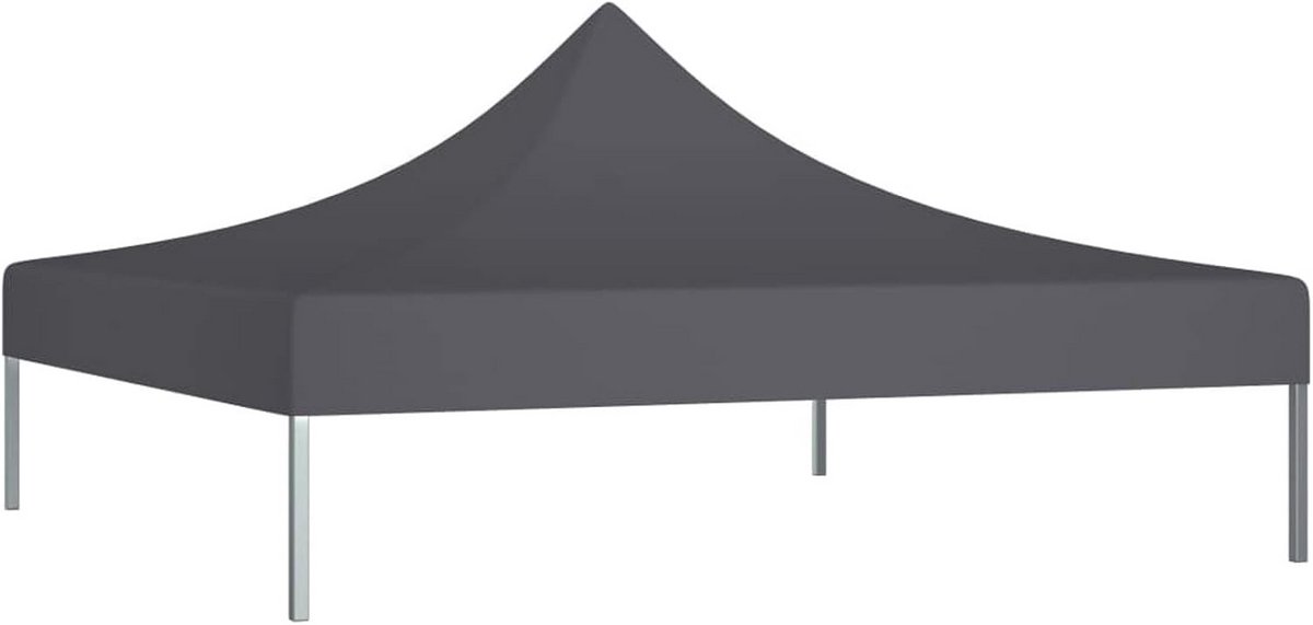 Vervangend Dakzeil voor Partytent en Paviljoen 2x2m - Waterbestendig en UV-Beschermend Antraciet