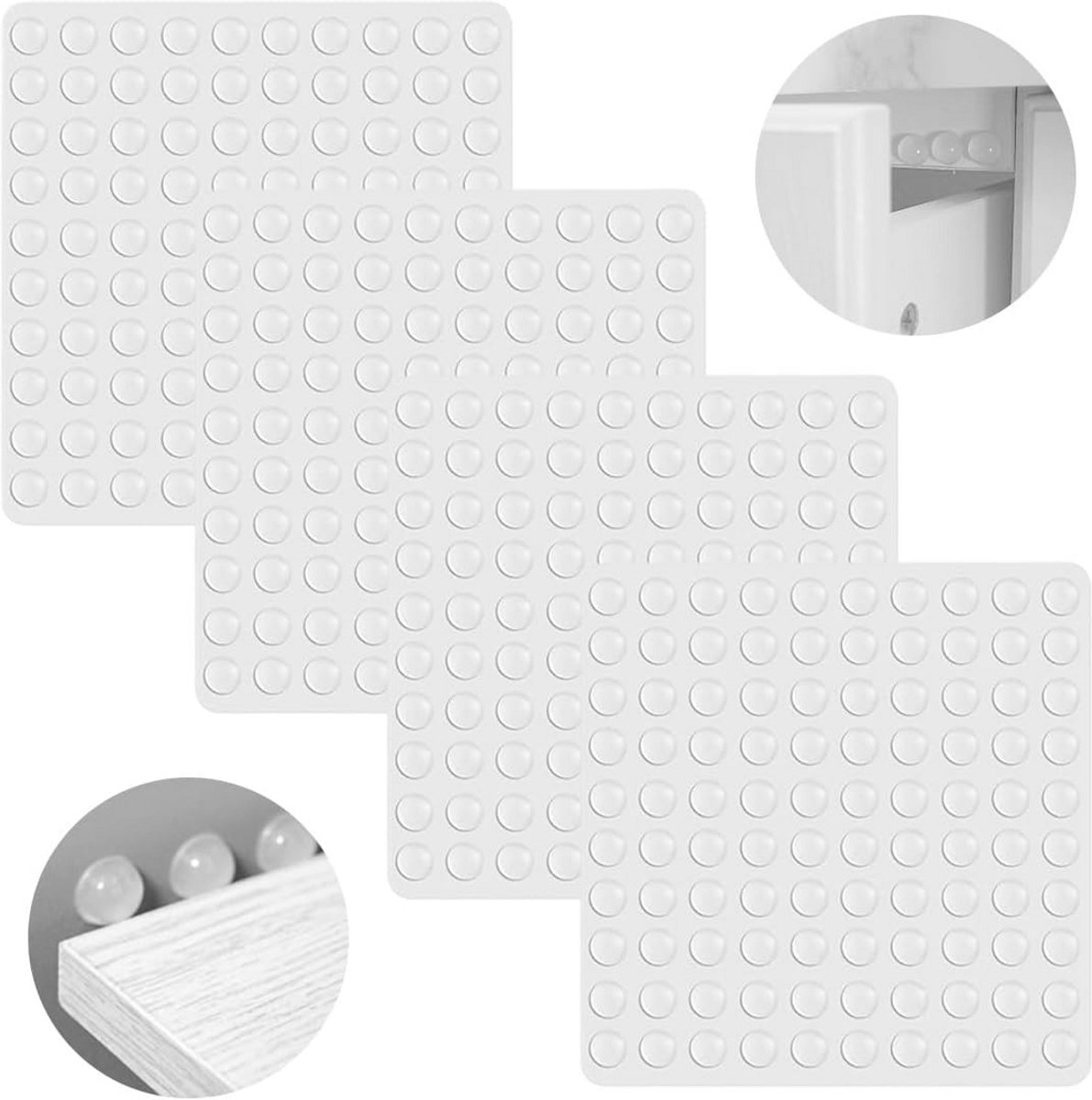 400x Zelfklevende Rubberen Buffer Stickers - Transparante Siliconen Stootdempers voor Deuren en Meubels