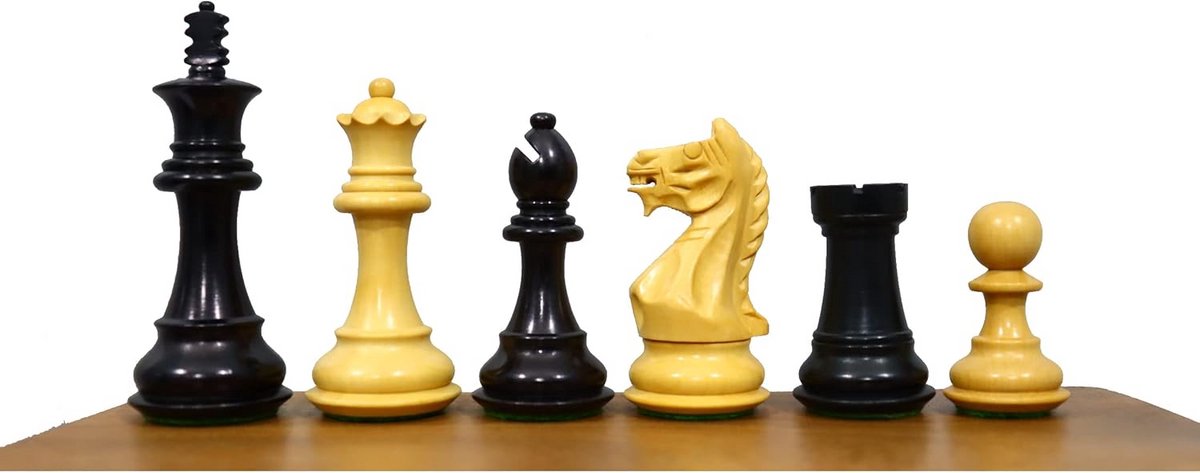 Luxe Houten Schaakstukken Set (3,5 inch) - Gewogen Staunton Stijl met 2 Extra Dames