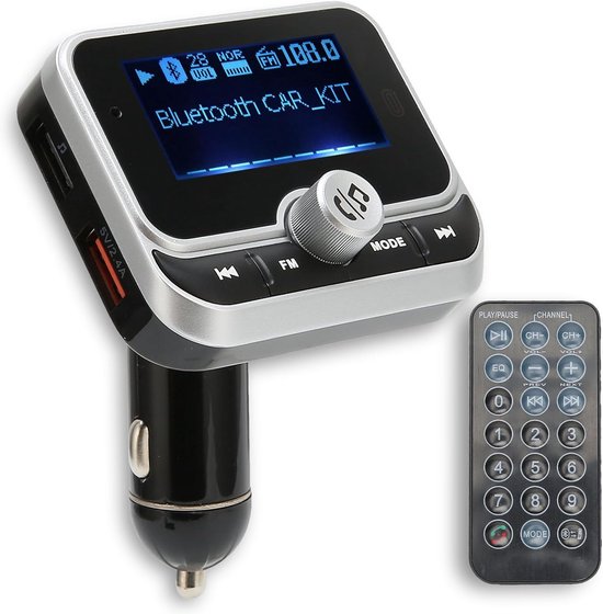 Draadloze Bluetooth FM-Zender voor Auto met 2 USB-Opladers en Handsfree Functie