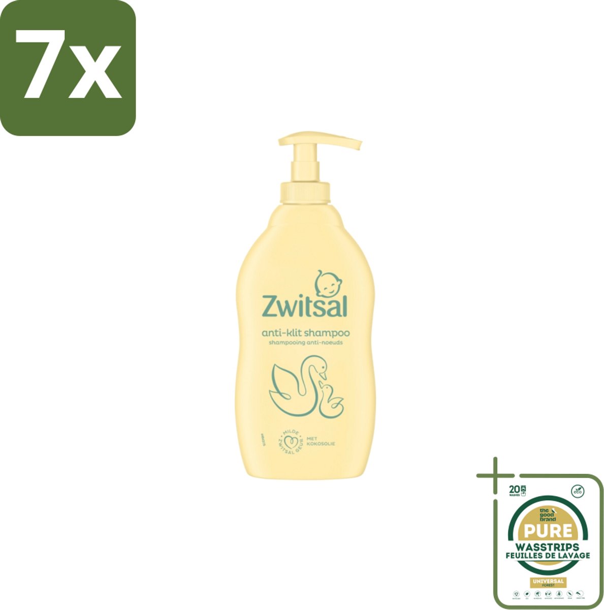 7 x Zwitsal Shampoo Anti-Klit 400 ml - Grootverpakking - Baby Shampoo - Anti-klit Shampoo - Zwitsal Shampoo - Baby Haar Verzorging - Babyhuid Bescherming
