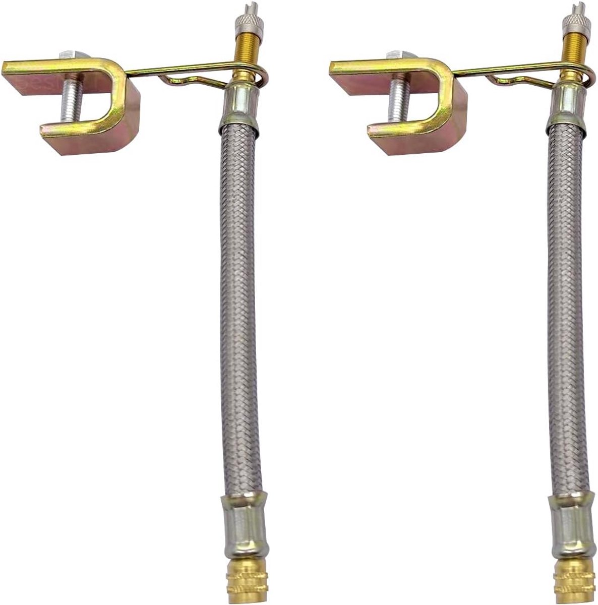 2 Stuks Ventielverlengstukken 180mm RVS voor Auto, Caravan, Vrachtwagen en Trailer