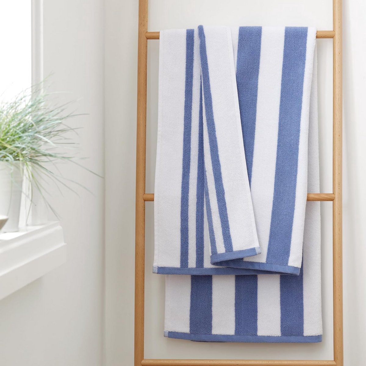Badhanddoeken Set - Handdoeken Katoen - Badkamer Comfort - Omkeerbaar Design - 50x85cm - Blauw