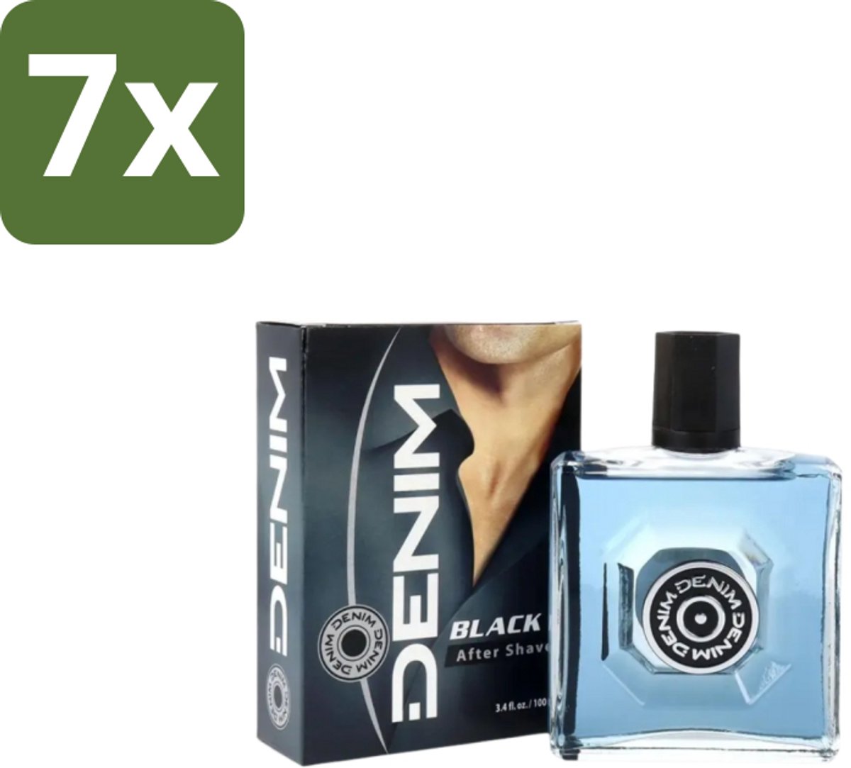 Denim – Aftershave – Black – 100 ml - Bulkverpakking - 7 stuks
