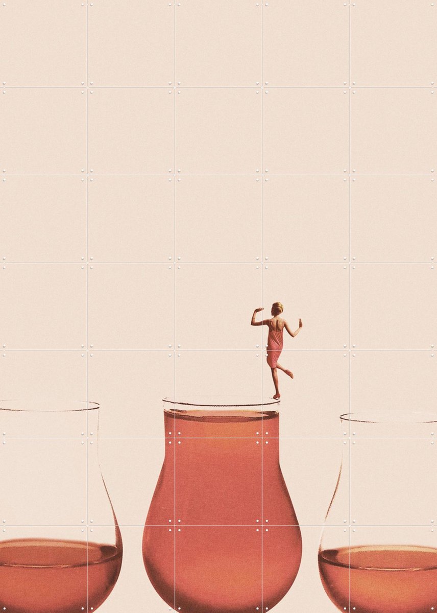 IXXI I prefer the full one, Maarten Léon - 100 x 140 cm - Gratis ophangtool - Grote wanddecoratie en posters - Surrealisme, Minimalisme, Vintage