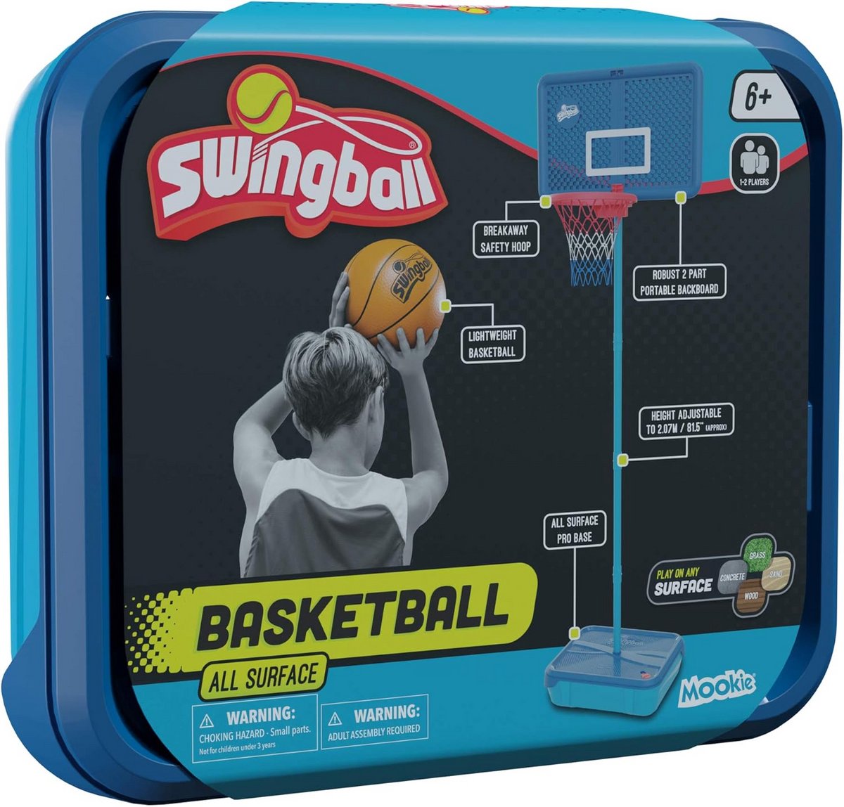 Draagbare Basketbal Set voor Buiten en Binnen - Inclusief Bal en Pomp