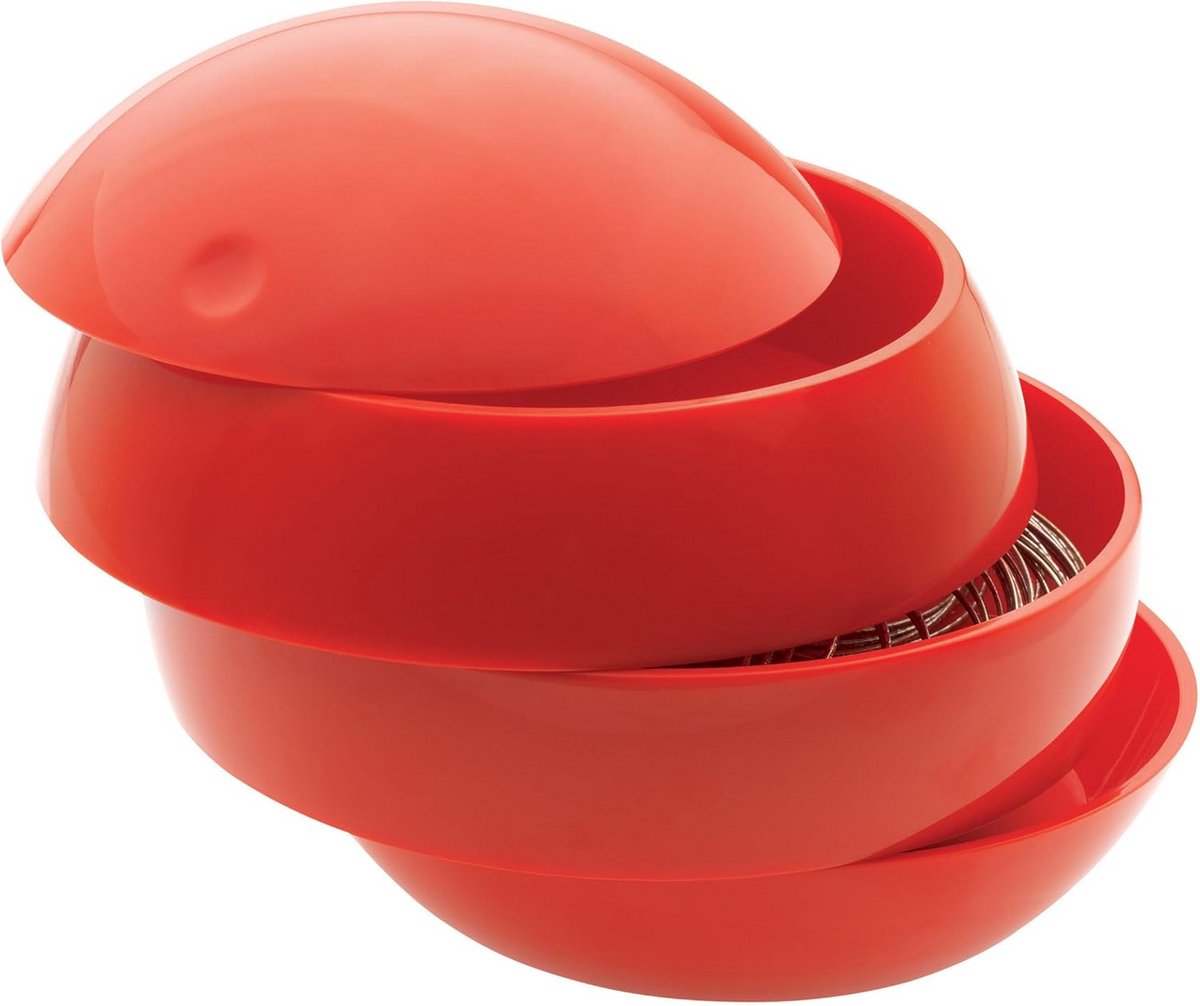 Make-up en Sieraden Organizer met 3 Vakken - Rood opbergbakje 16x14cm