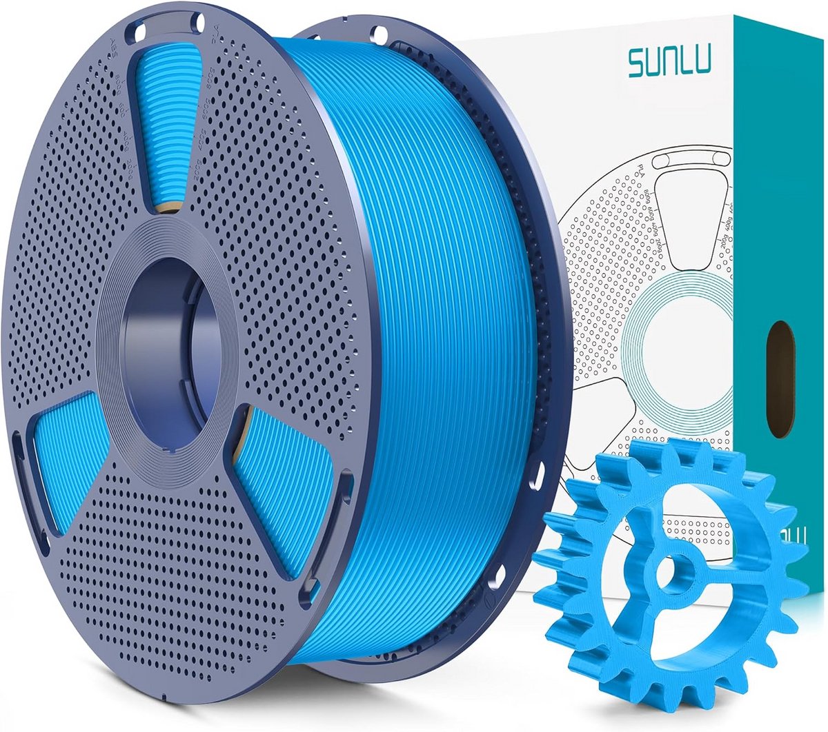 Sterk PLA+ 2.0 Filament 1.75mm Cyaan - Hogesnelheid Upgrade 3D Printer Garen 1KG