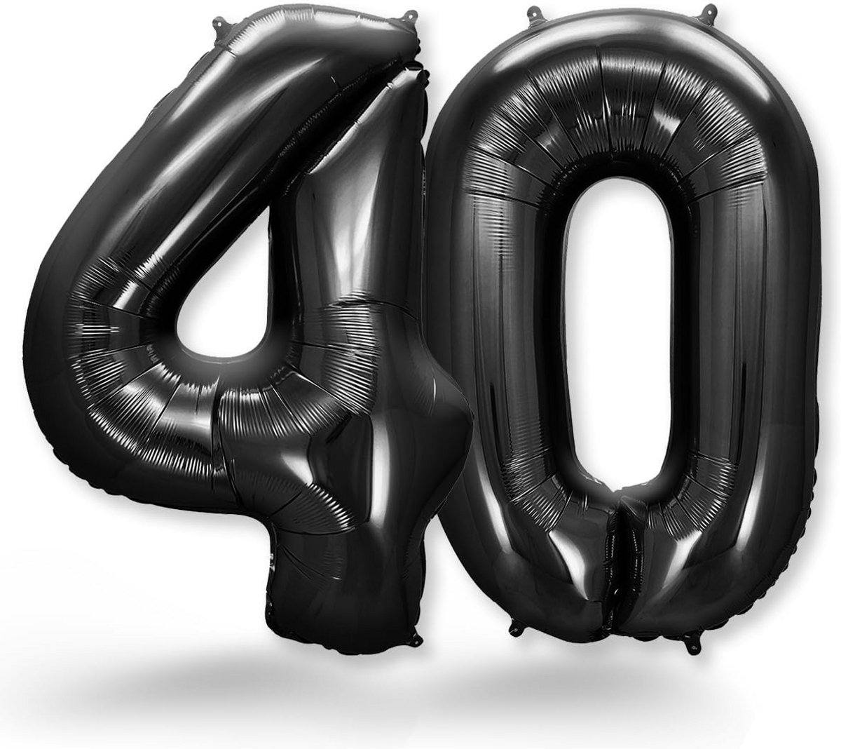 Reuzen Folieballon Cijfer 40 Zwart - 100 Cm - Helium Geschikt Voor Viering