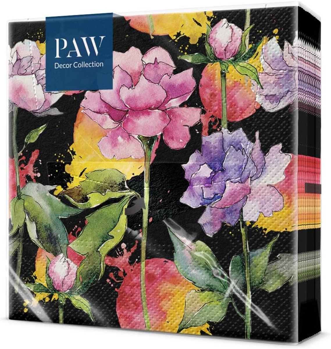 3-laags Papieren Servetten Bloemmotief 33x33 cm - 20 Stuks