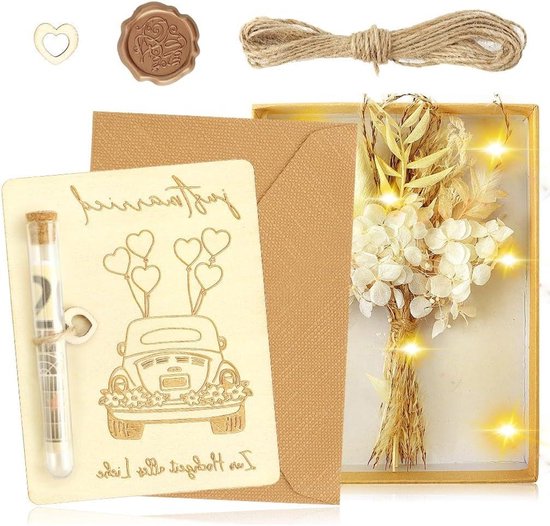 BOFUNX Doopcadeau, geldgeschenk voor doop, inclusief alles liefde voor doopkaart, geschenkdoos, kunststof, reageerbuisje, jutezakje, doopgeschenk, geldvoucher, verpakking voor jongens en meisjes