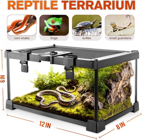 Exo Terra Faunarium – Multifunctioneel Plastic Terrarium – 18 X 12 X 14,5 Cm – Voor Reptielen, Amfibieën, Muizen En Insecten – Stapelbaar