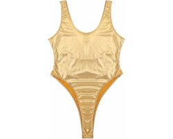Sexy Holografische Body voor Dames - Mouwloos Wetlook Badpak / Festival Outfit