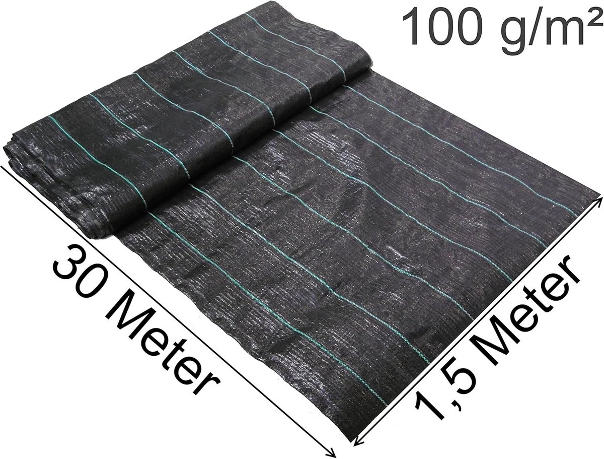 Sterk Onkruiddoek Gronddoek Bodemweefsel Mulchvlies 100 g/m² voor Tuin en Opritten