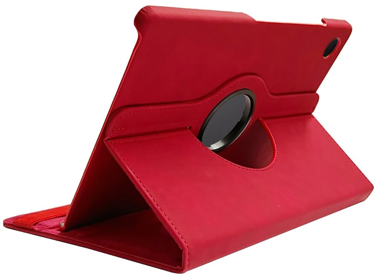 CaseBoutique Bookcase hoesje geschikt voor Samsung Galaxy Tab A11+ - Rood - Kunstleer - Draaibaar in Landscape en Portrait