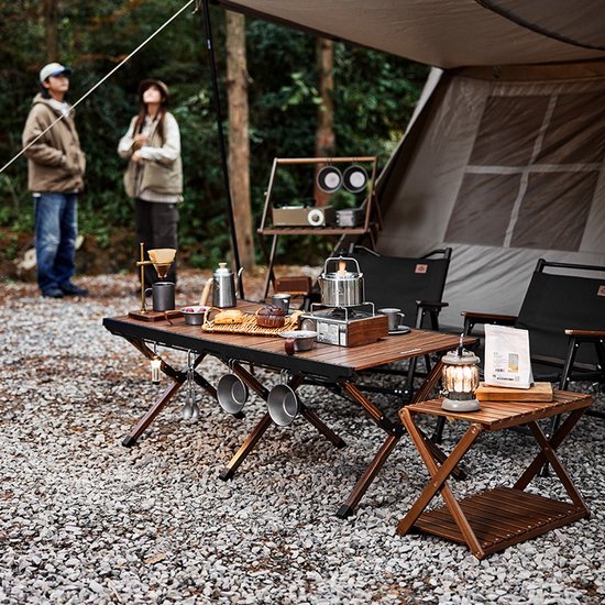 Naturehike grote opvouwbare campingtafel - Aluminium - Met rolbaar blad - 125 × 60 x 45 cm - voor 6 personen van Naturehike — afbeelding 5