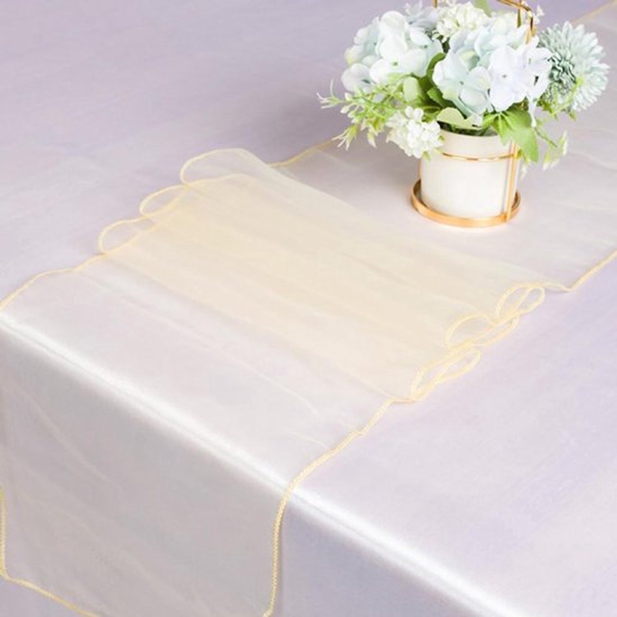 Organza tafellopers set 10 stuks 30 x 275 cm - Tafeldecoratie voor eetkamer, feest & bruiloft