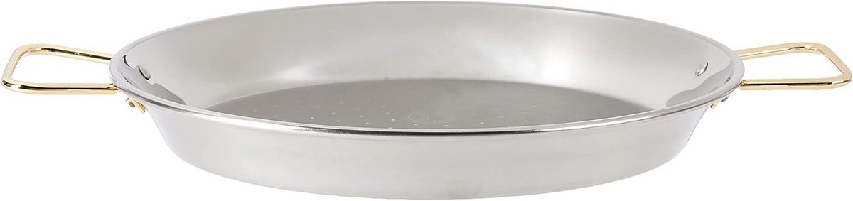 Paella Pan Roestvrij Staal 32 cm voor 2-3 Personen