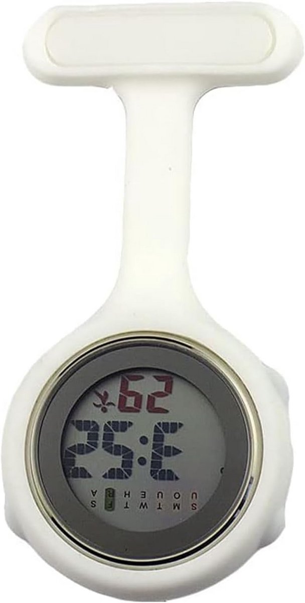 Digitale Verpleegstershorloge met Speld - Stille Clip-On Horloge voor Zorgprofessionals
